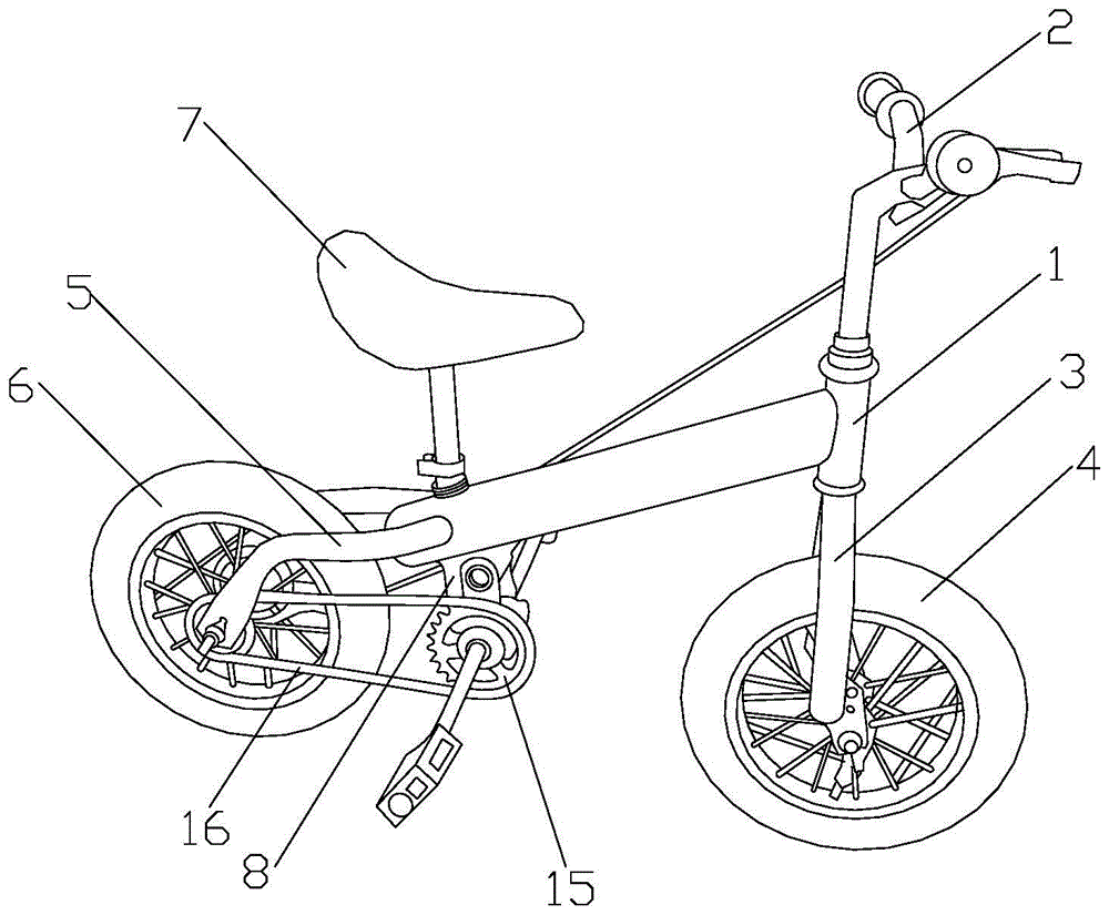 一种多功能儿童平衡车变换自行车的制作方法