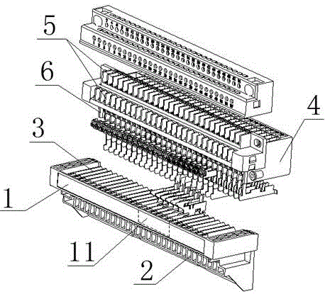 一种抽屉式断路器用带三位置触点的端子排结构的制作方法