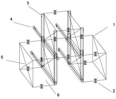 一种可折叠式外卖箱装载框架的制作方法