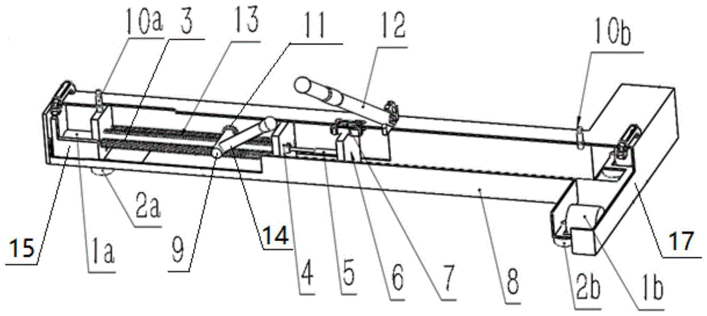 一种真空管磁浮列车T形槽轨轨距与超高测量检测装置的制作方法