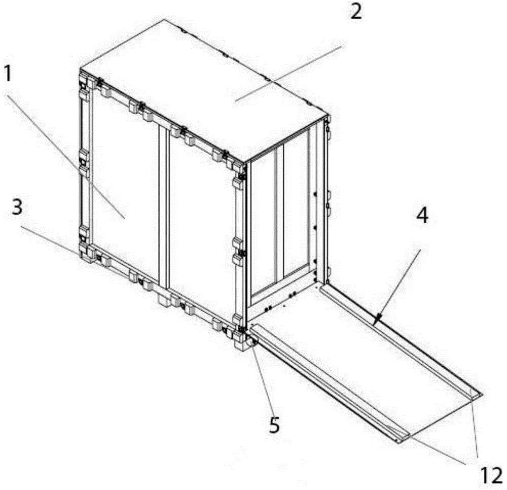 设有装卸坡板的包装箱的制作方法