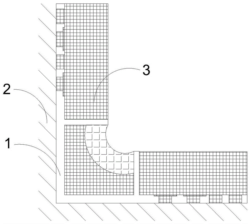 一种建筑墙面阴角连接结构的制作方法