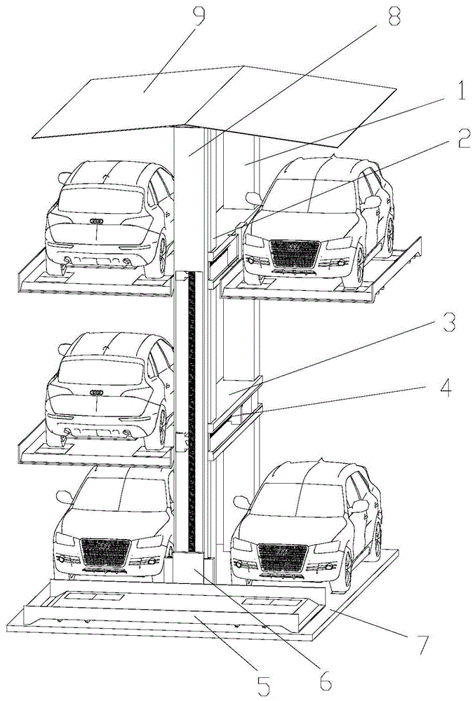 一种多停车位的立体停车架的制作方法