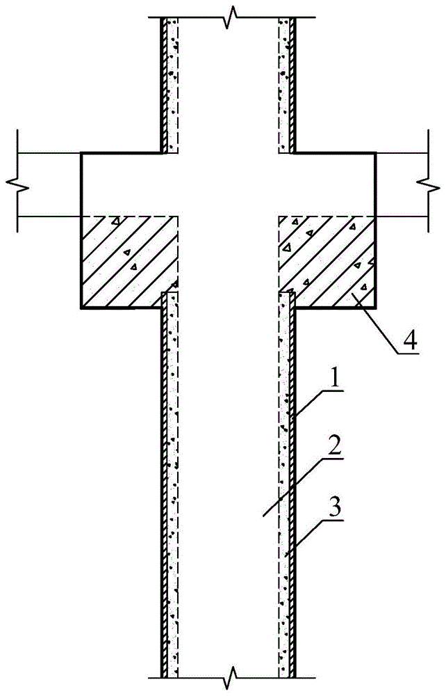 一种采用钢管约束的结构柱增大截面加固方法与流程