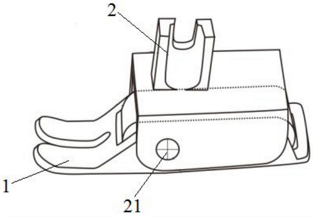 一种缝制波浪线轨迹的缝纫机压脚的制作方法