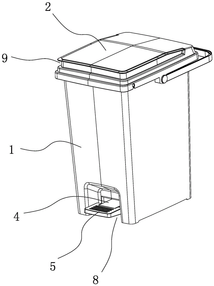 一种具有折叠脚踏的垃圾桶的制作方法
