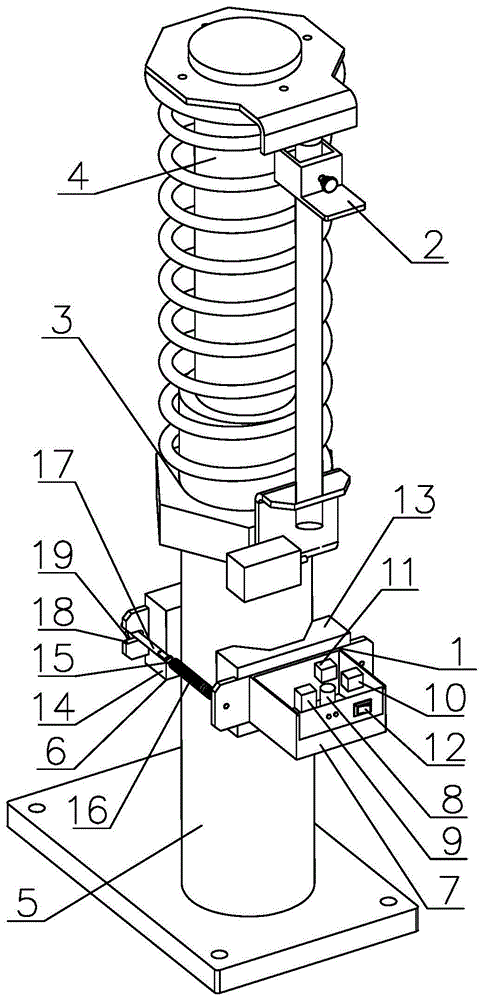 电梯液压缓冲器复位时间检测装置的制作方法