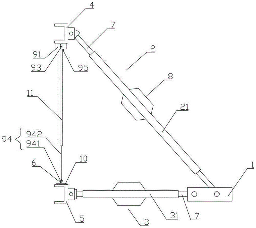 一种铝合金模板的垂直检测斜撑装置的制作方法