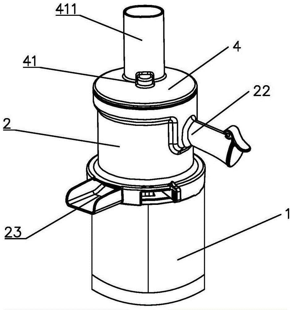 一种结构简单的立式螺杆挤压榨汁机的制作方法