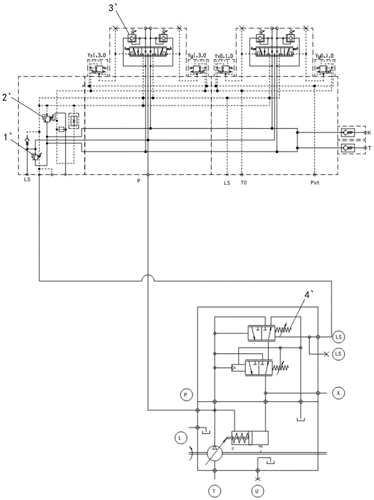 多路阀液压控制系统及起重机的制作方法