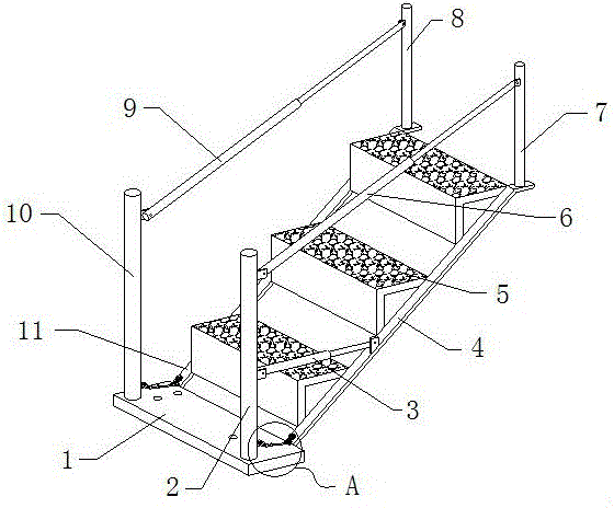一种定量装车撬装用活动梯的制作方法