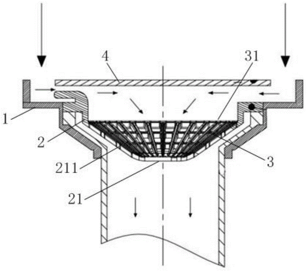 一种漏斗型滤网结构地漏的制作方法
