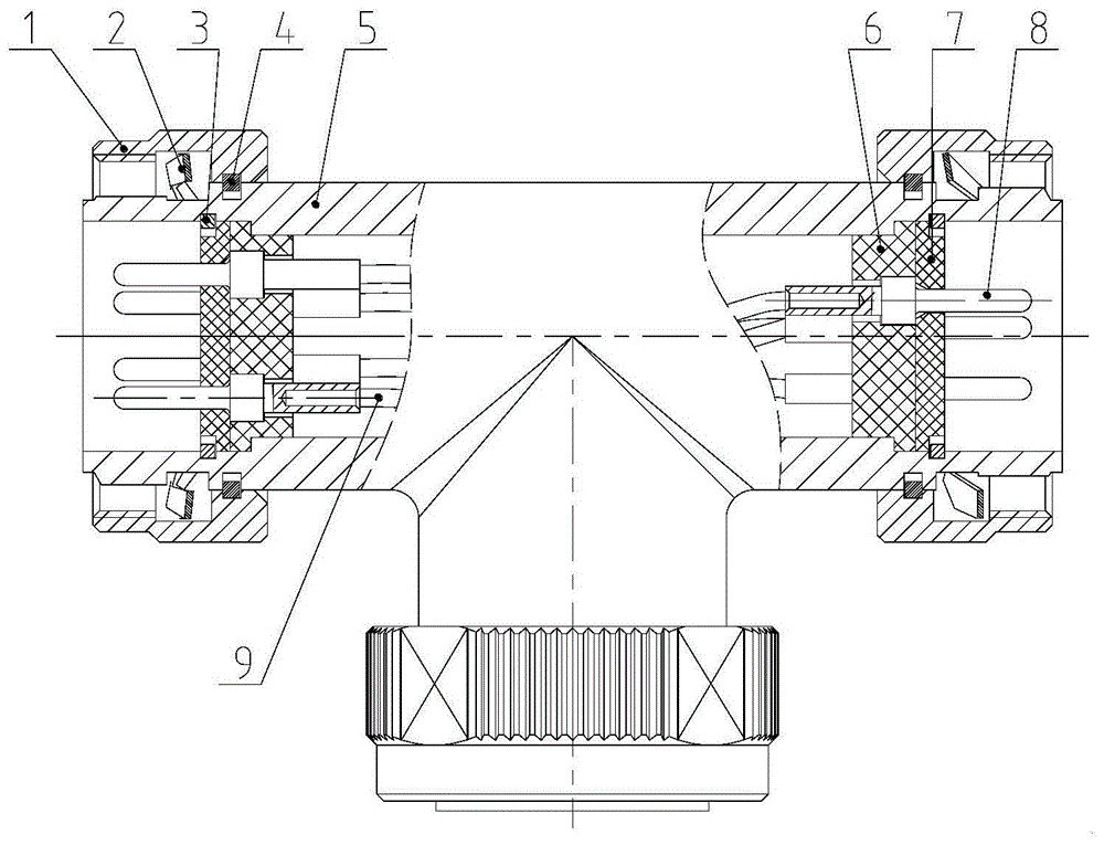 一体式全屏蔽三通电连接器的制作方法