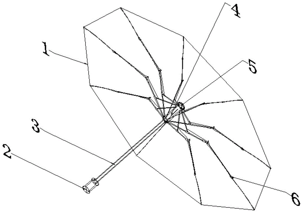 具有注塑伞骨组件的折叠抗风伞的制作方法