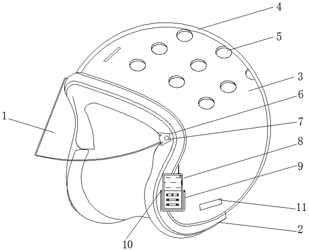 一种具有吸汗结构可远程控制的智能通信头盔的制作方法