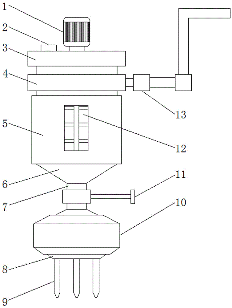 一种卡式炉炉钮模具用注料装置的制作方法