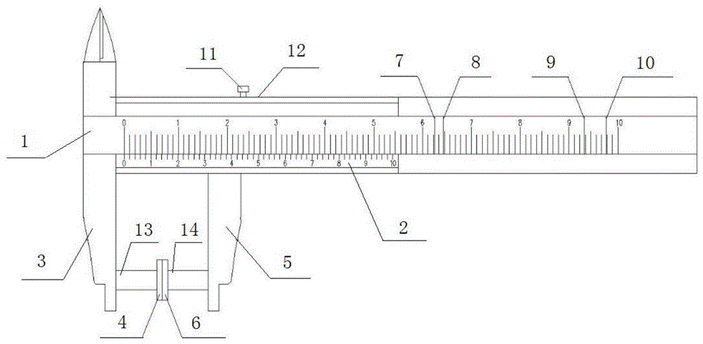 测量马歇尔试件高度的游标卡尺的制作方法