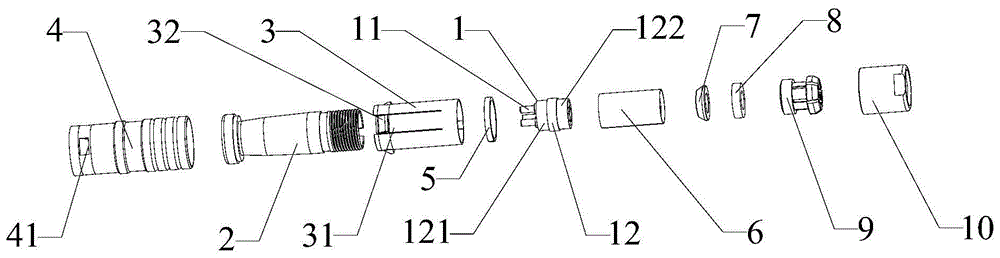 一种推入自锁式圆形射频集束电连接器的制作方法