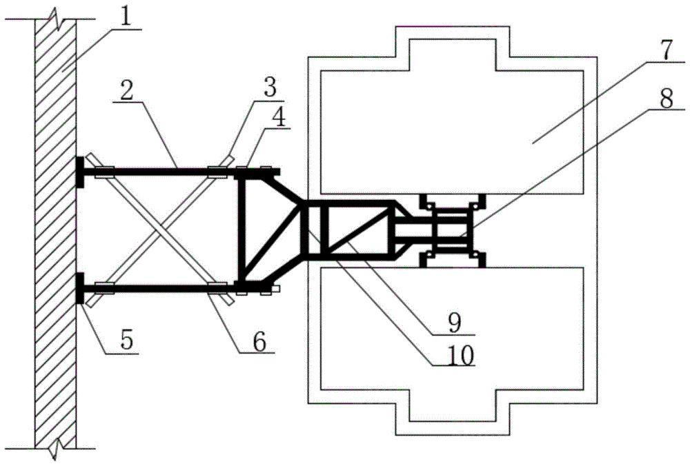 一种人货电梯附墙杆件加长固定的安装结构的制作方法
