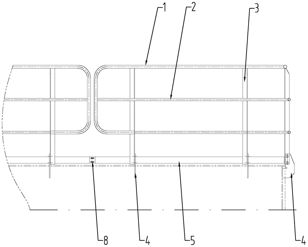 起重机栏杆结构的制作方法
