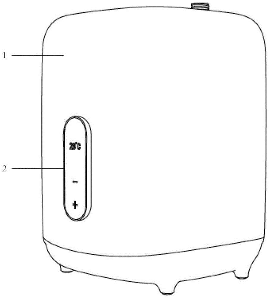 一种带有独立显示调节装置的厨下热水器的制作方法
