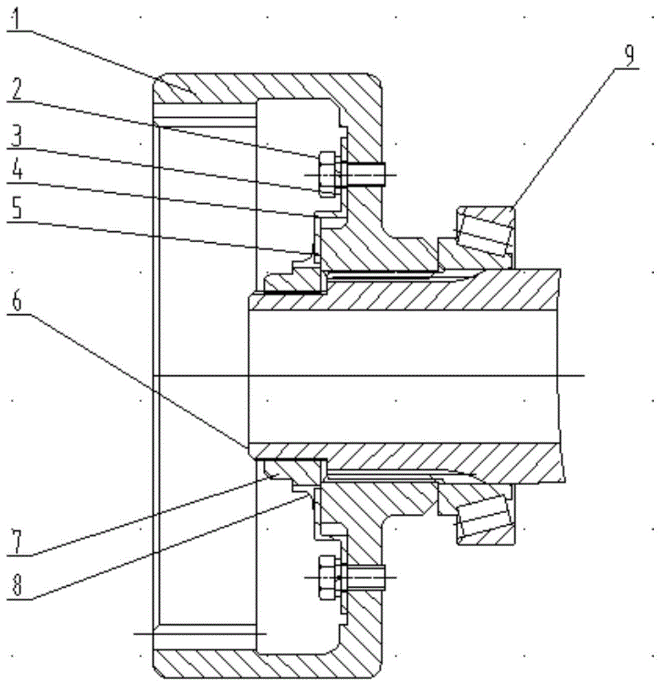 小吨位装载机轮边减速器圆螺母防松结构的制作方法