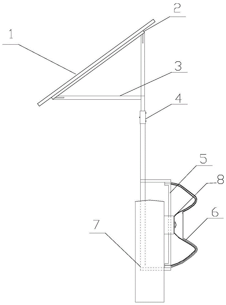 道路护栏式光伏电站支架的制作方法