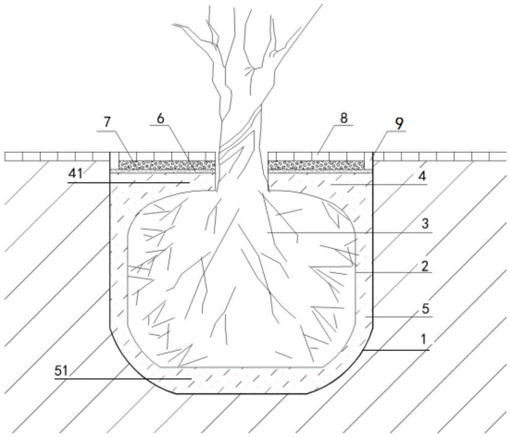 一种行道树种植穴结构及其施工方法与流程