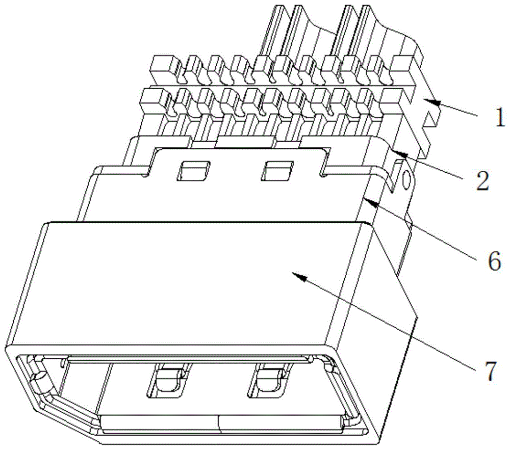 一种高频焊接线材的Display Port母座连接器结构的制作方法