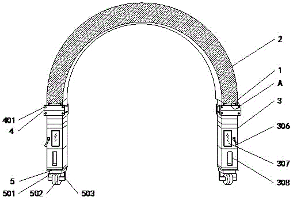 一种隧道用电力电缆弧形安装架的制作方法