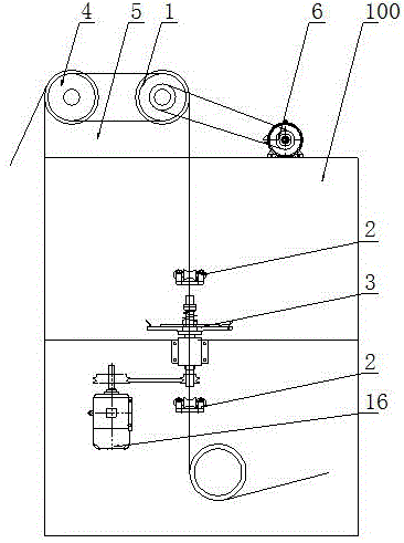 一种大直径线体的限位式绕包机的制作方法