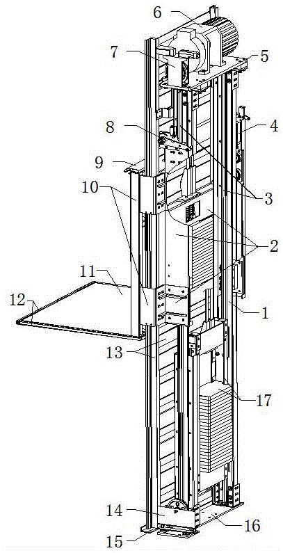 家用曳引钢带平台电梯的制作方法