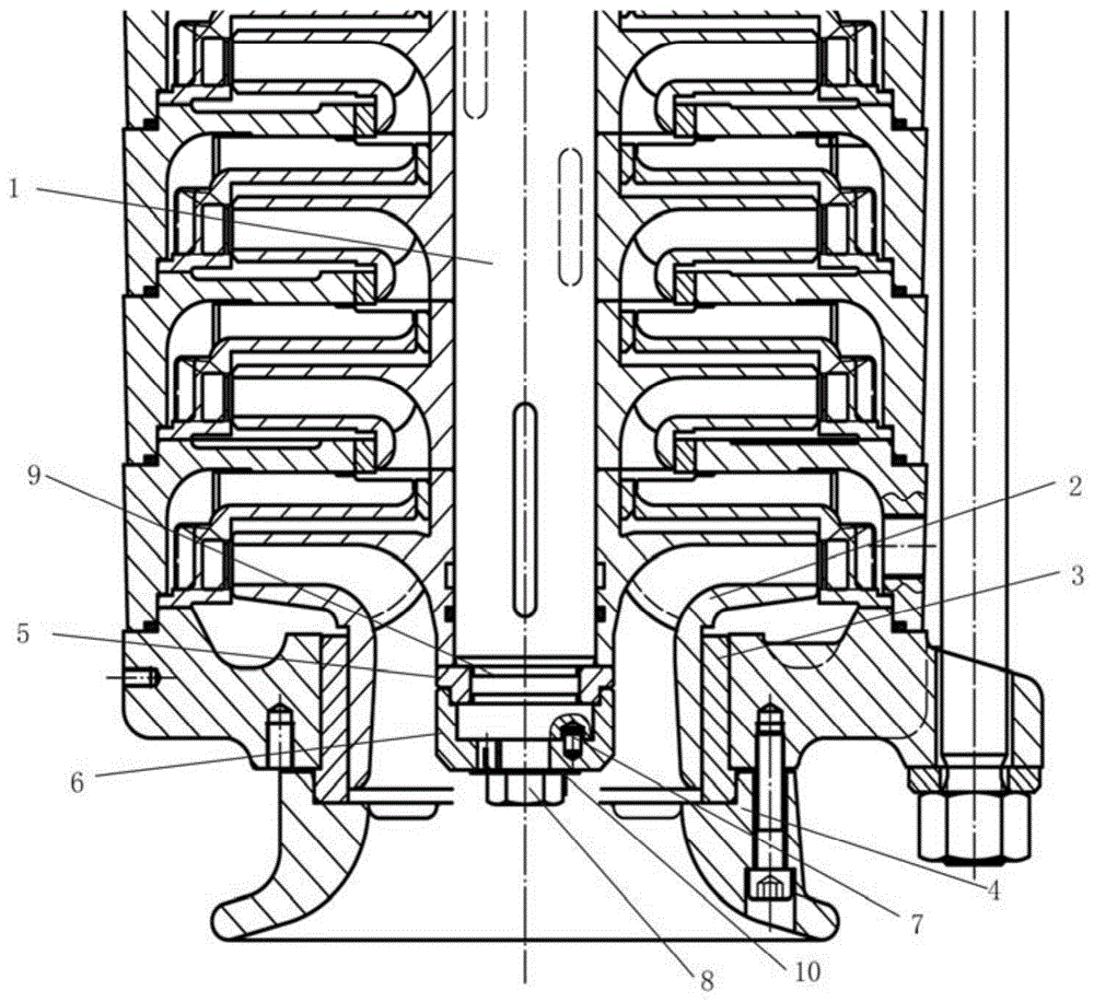 一种立式多级泵转子锁紧结构的制作方法