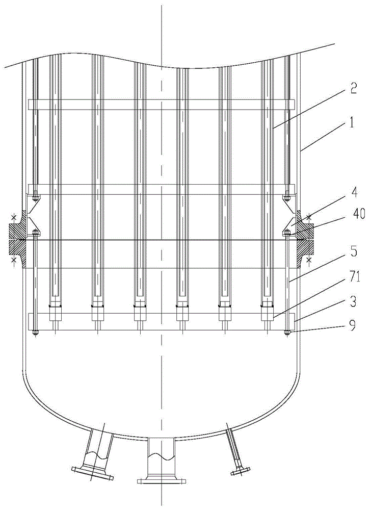 合成反应器换热管束固定结构的制作方法