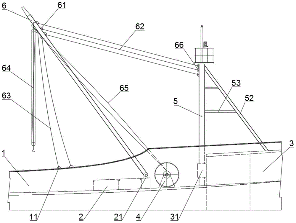 x技术 最新专利 船舶设备制造技术一种便于起吊的渔船用分离式吊杆