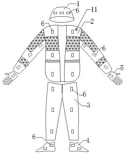 一种警用主动闪光服饰的制作方法