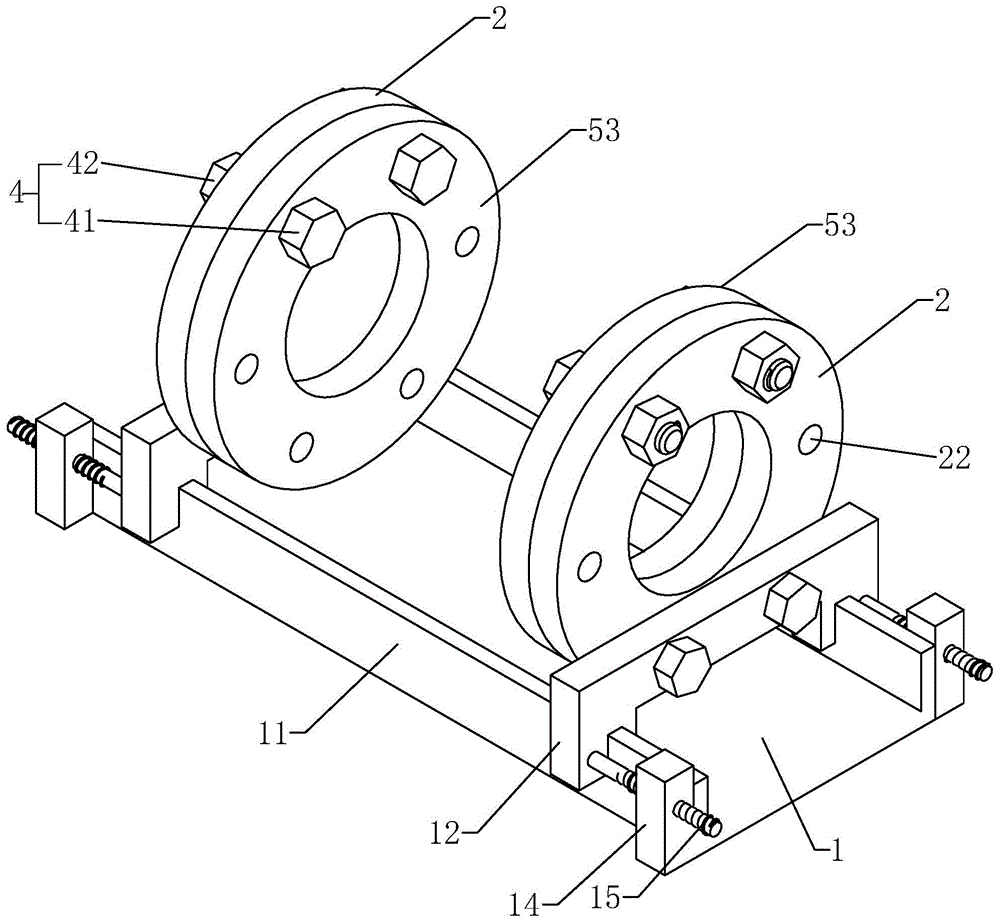 电磁流量计测量管和法兰盘的定位工装的制作方法
