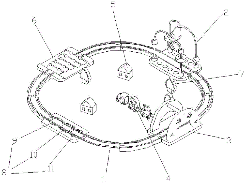 一种带敲琴的轨道玩具的制作方法