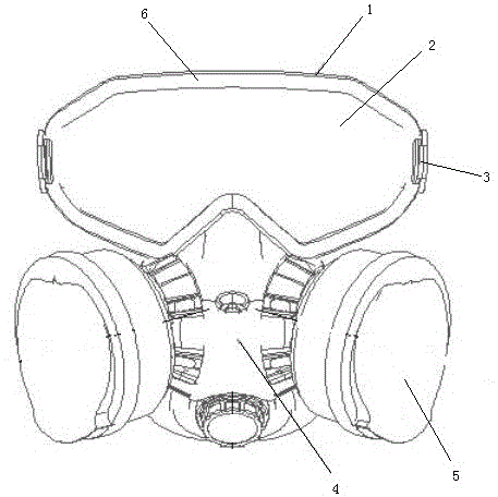 一种带护目镜的半面罩防毒面具的制作方法