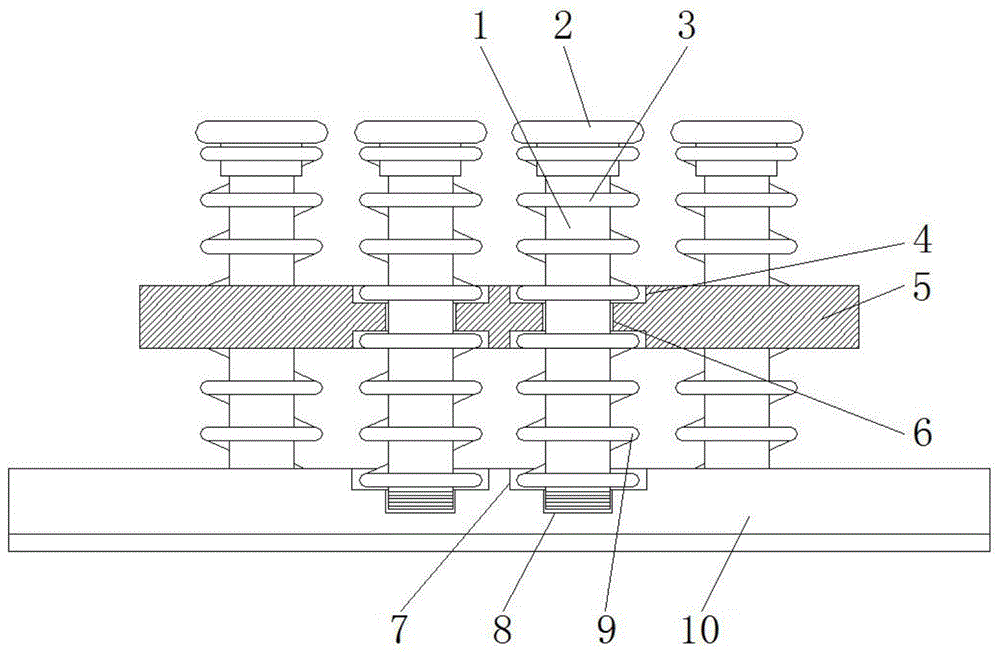 一种比例积分电动执行器弹簧安装结构的制作方法