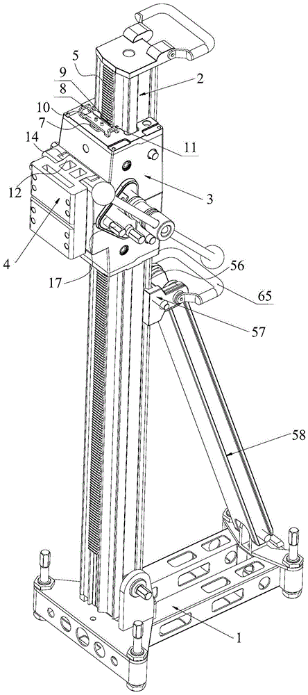 钻机支架的角度调节结构以及钻机支架的制作方法