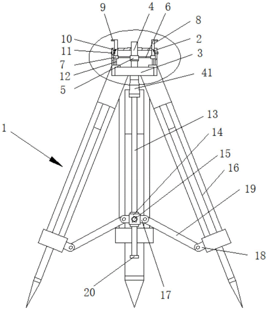 一种测量仪器三脚架稳固防滑装置的制作方法