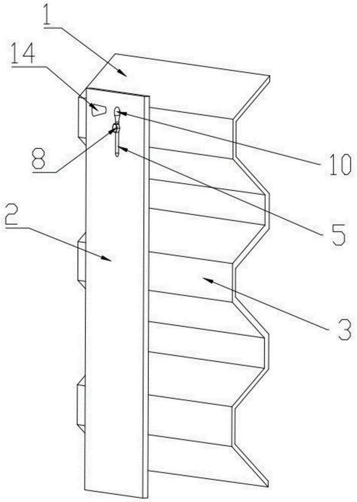 一种用于防护架的瓦楞板安装结构的制作方法