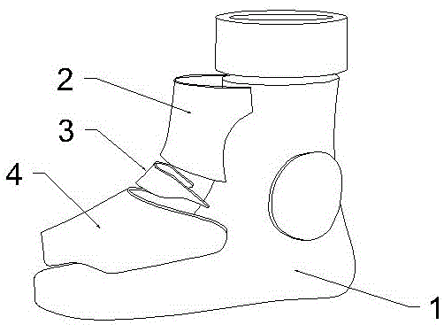 一种带脚背防护功能的袜子的制作方法