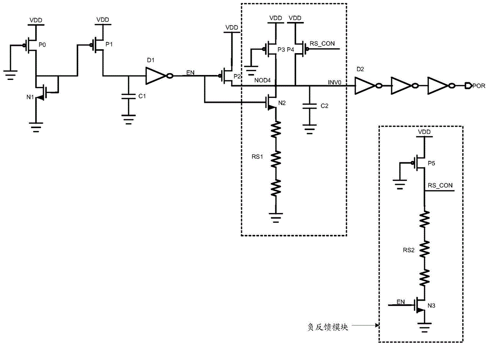 一种上电复位电压稳定的上电复位电路的制作方法