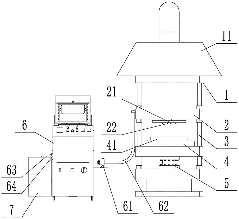 一种双色密胺餐具压塑机的制作方法