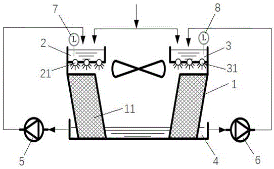 用于横流式冷却塔喷头的定流量控制装置的制作方法