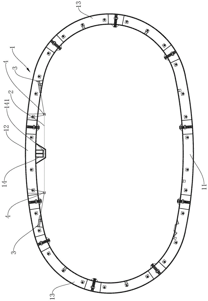 一种带临时支撑的类矩形盾构隧道用管片结构的制作方法