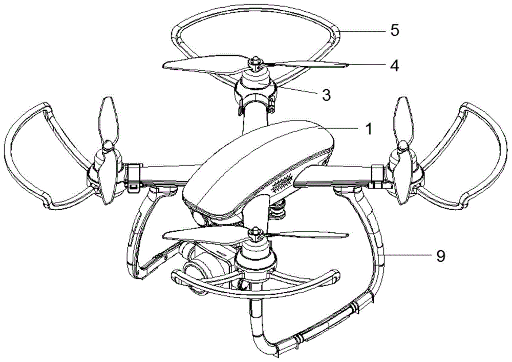 一种无人机螺旋桨防护架装配结构的制作方法