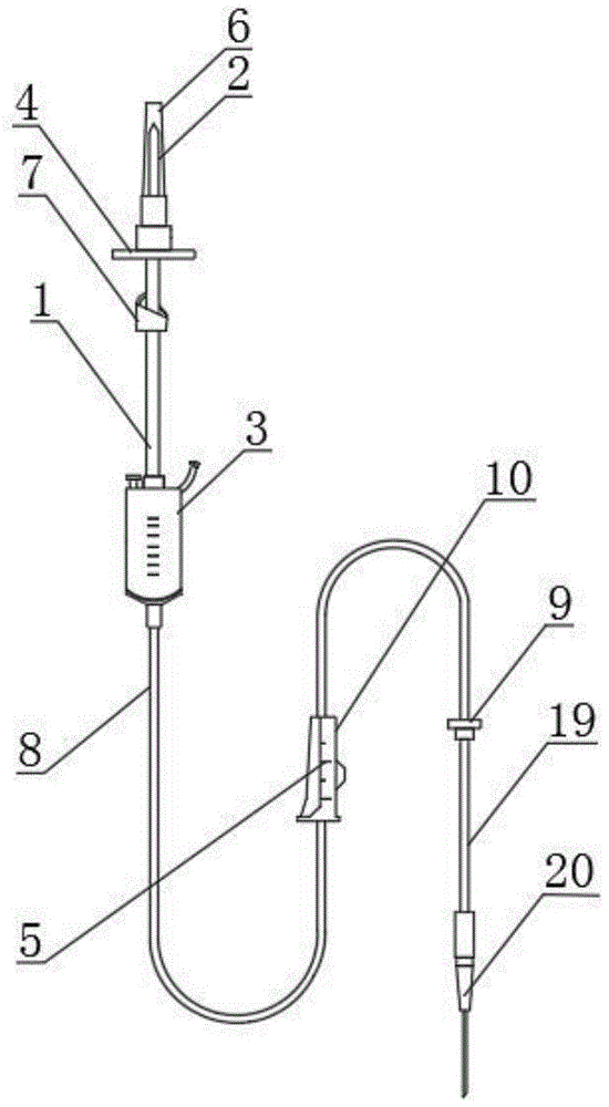 医药医疗技术的改进;医疗器械制造及应用技术 所述第二输液管的一端与